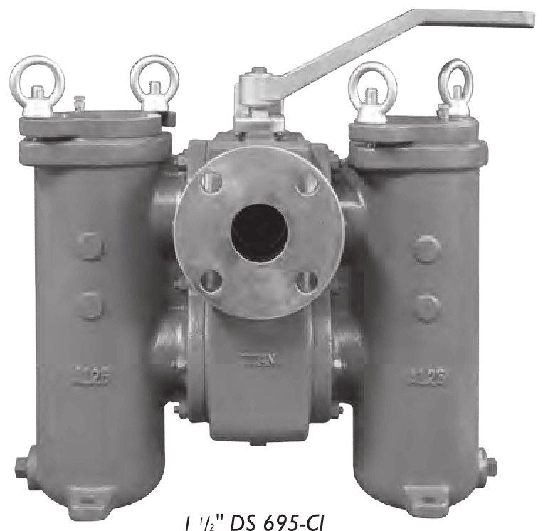 Flanged End Cast Iron Class 125 Duplex Strainer Series DS595/695